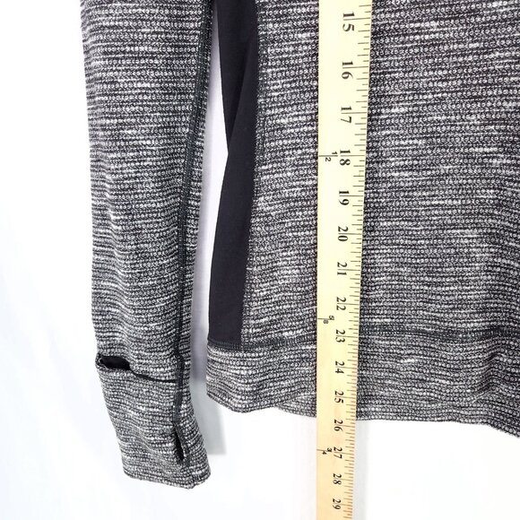 Lululemon Shirt Size 8 Long Sleeve Athletic Grey Thumbholes Zip Pockets - Picture 9 of 11